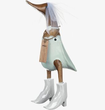 Bild av charmig anka i brudkläder för dekoration