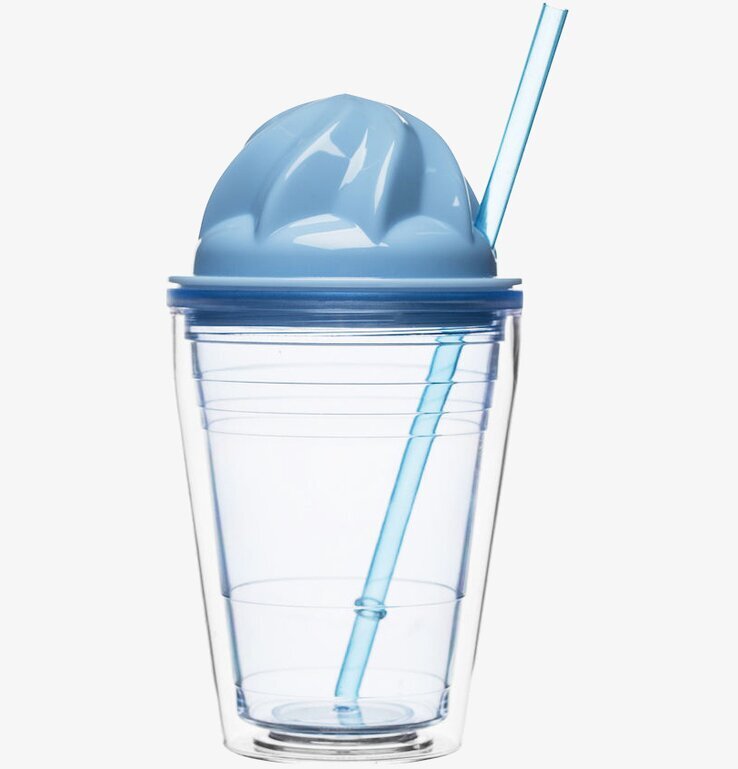 Sagaform Sweet Milkshake Blå dryckesbehållare med lock
