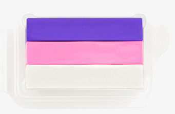 Bild av färgpalett med lila, rosa och vit nyans