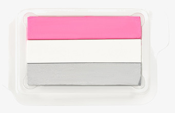 Bild av färgpalett med rosa, vit och grå nyans