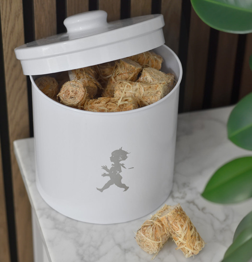 Solstickan Förvaringsburk – Braständare Träull - Vit