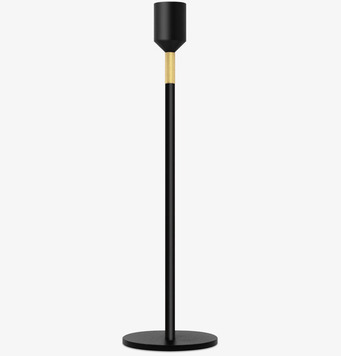 Foto av stilren och modern ljusstake i svart metall