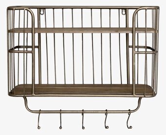 Bild av elegant vägghylla med antik mässingsfinish