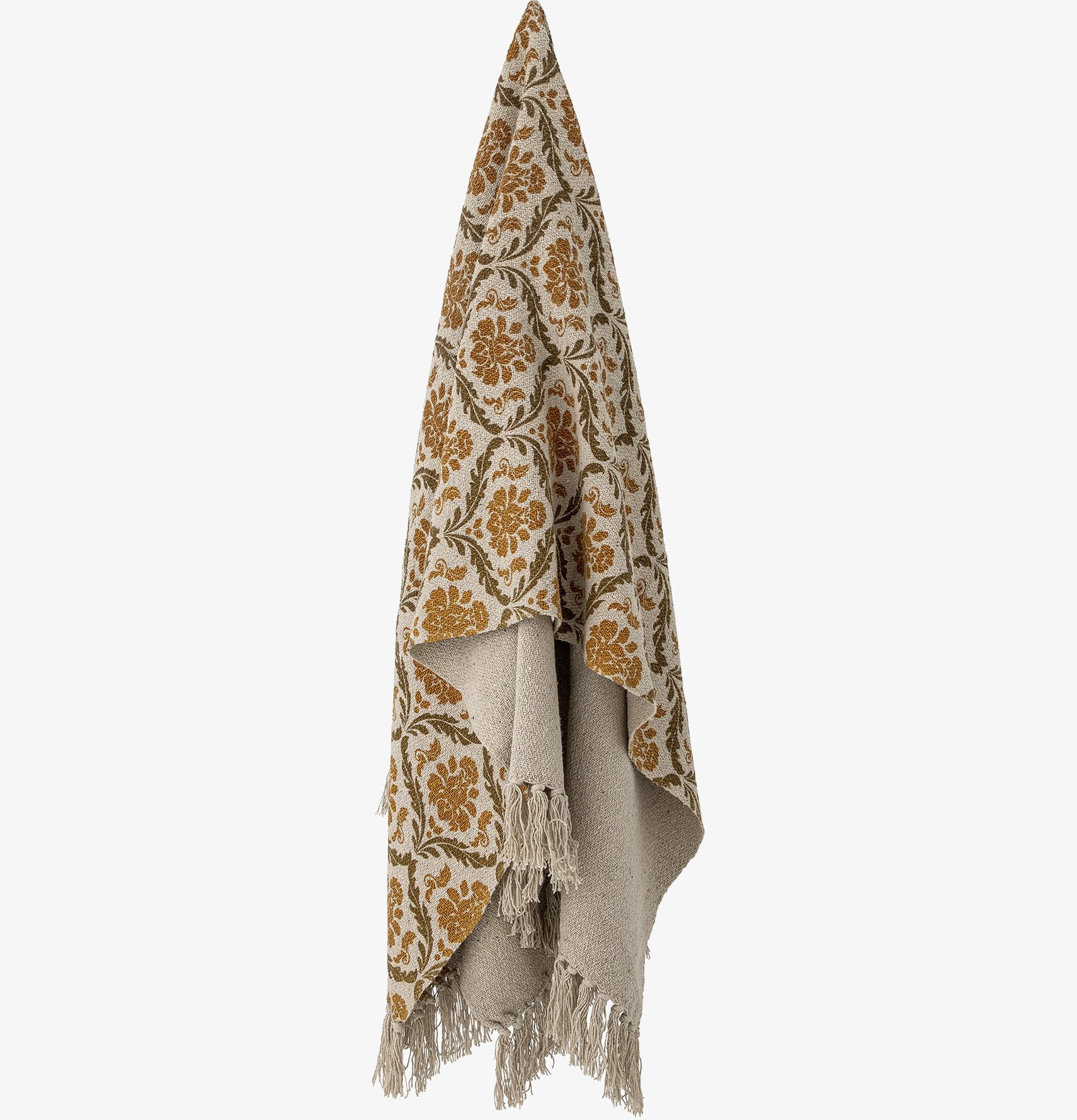 Pläd Hanny Gul/Natur från Bloomingville med blommönster