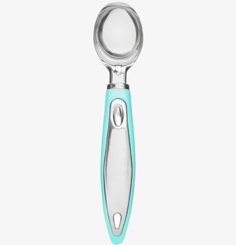 Bild av praktisk glasskopa med grönt ergonomiskt handtag