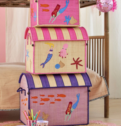 Bild av charmiga förvaringskorgar med sjöjungfrutema