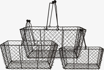 Bild av stilrena och funktionella nätkorgar med handtag