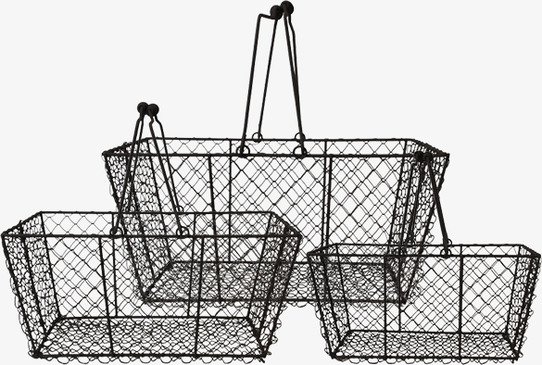 Nätkorg Set/3 Med Handtag från Västanvinden i tre storlekar