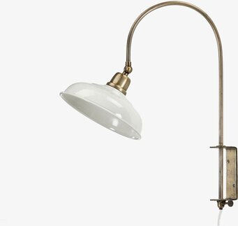 Bild av elegant justerbar vägglampa i vit emalj