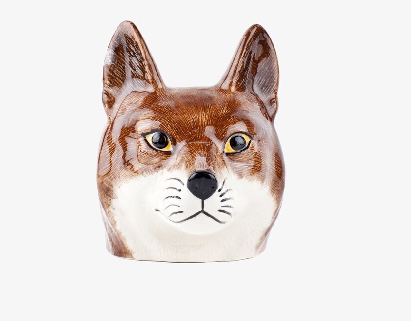 Äggkopp Räv från Quail Ceramics, realistisk och detaljerad