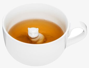 Bild av mugg med kattdetalj i minimalistisk design