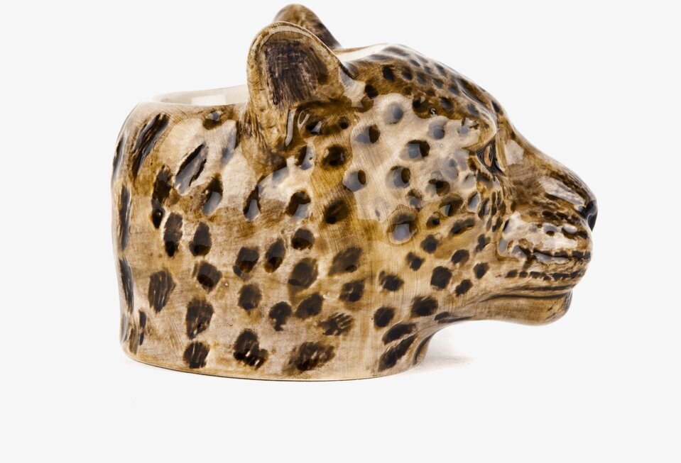 Äggkopp Leopard från Quail Ceramics, detaljerad keramik