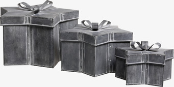 Bild av charmigt set med tre stjärnformade lådor