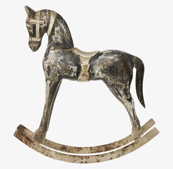 Bild av vintage gunghäst med unik patina och stil