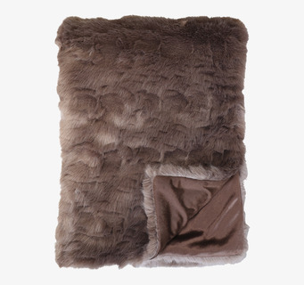 Bild av lyxig chokladbrun pläd med unik textur