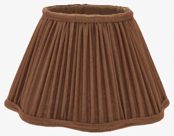 Bild av elegant cognacfärgad lampskärm för hemmet