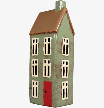 Foto av Ljuslykta Hus Grön med charmig design