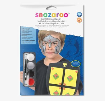 Bild av ansiktsfärg och riddartillbehör för barn