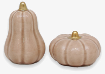 Bild av dekorativa pumpor i beige för heminredning