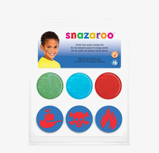 Bild av stämpelkit med pirattema för ansiktsmålning