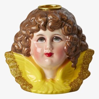 Bild av unik ängel-ljushållare med glittrande detaljer