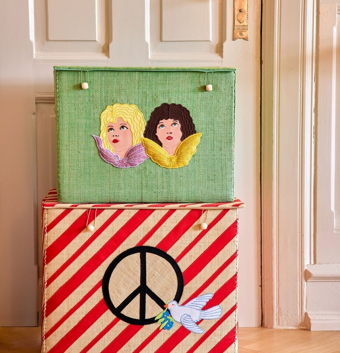 Förvaringskorg Änglar från Rice med färgglad ängeldesign