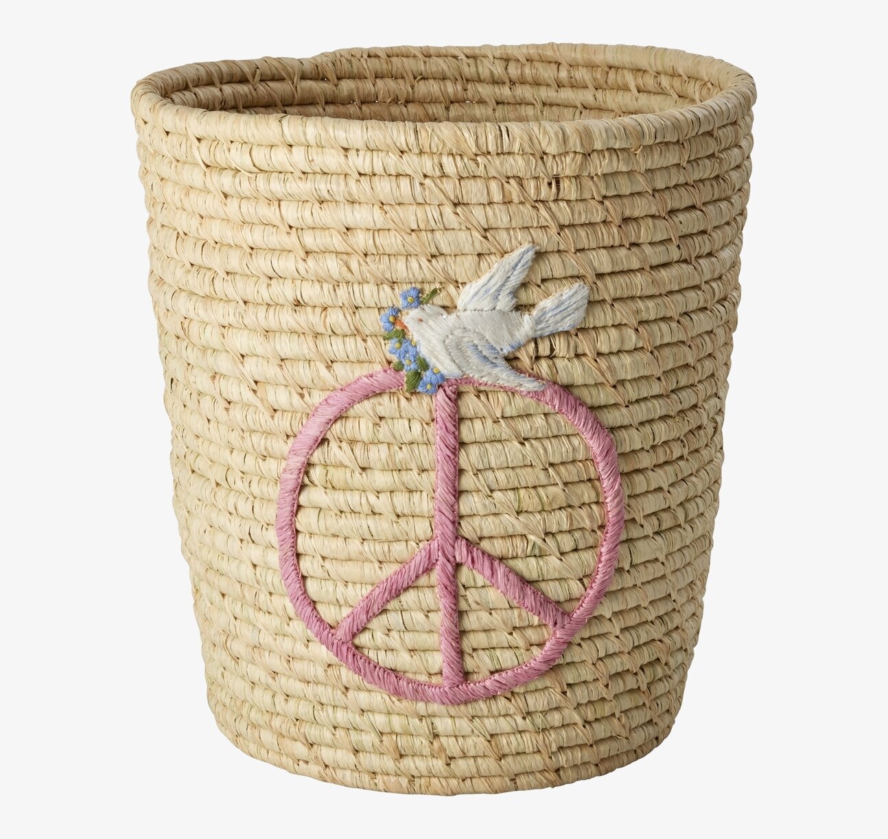 Förvaringskorg Peace & Dove Print från Rice i naturligt sjögräs