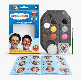 Foto av ansiktsfärgset inspirerat av Paw Patrol