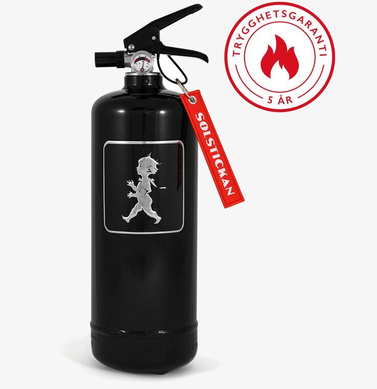 Brandsläckare 2kg Svart från Solstickan med trygghetsgaranti