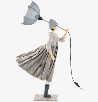 Foto av konstnärlig bordslampa med unik design