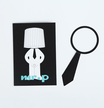 Bild av unik och lekfull slipsdesign med illustration