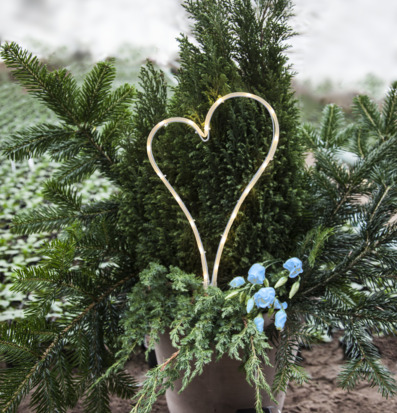 Foto av dekorativ hjärtformad LED-ljusdekoration