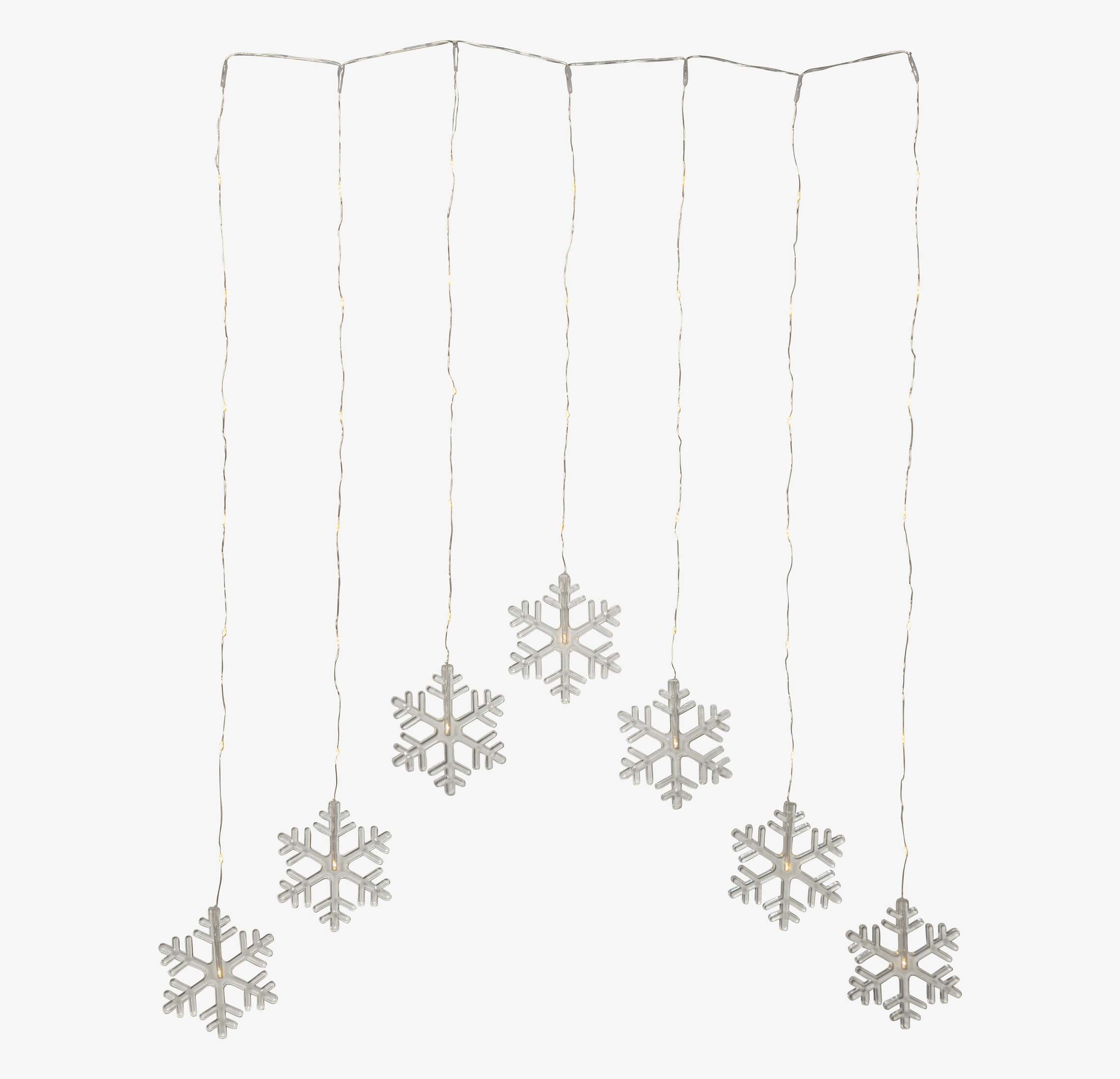 Ljusgardin Decysnowflake från Star Trading med snöflingor