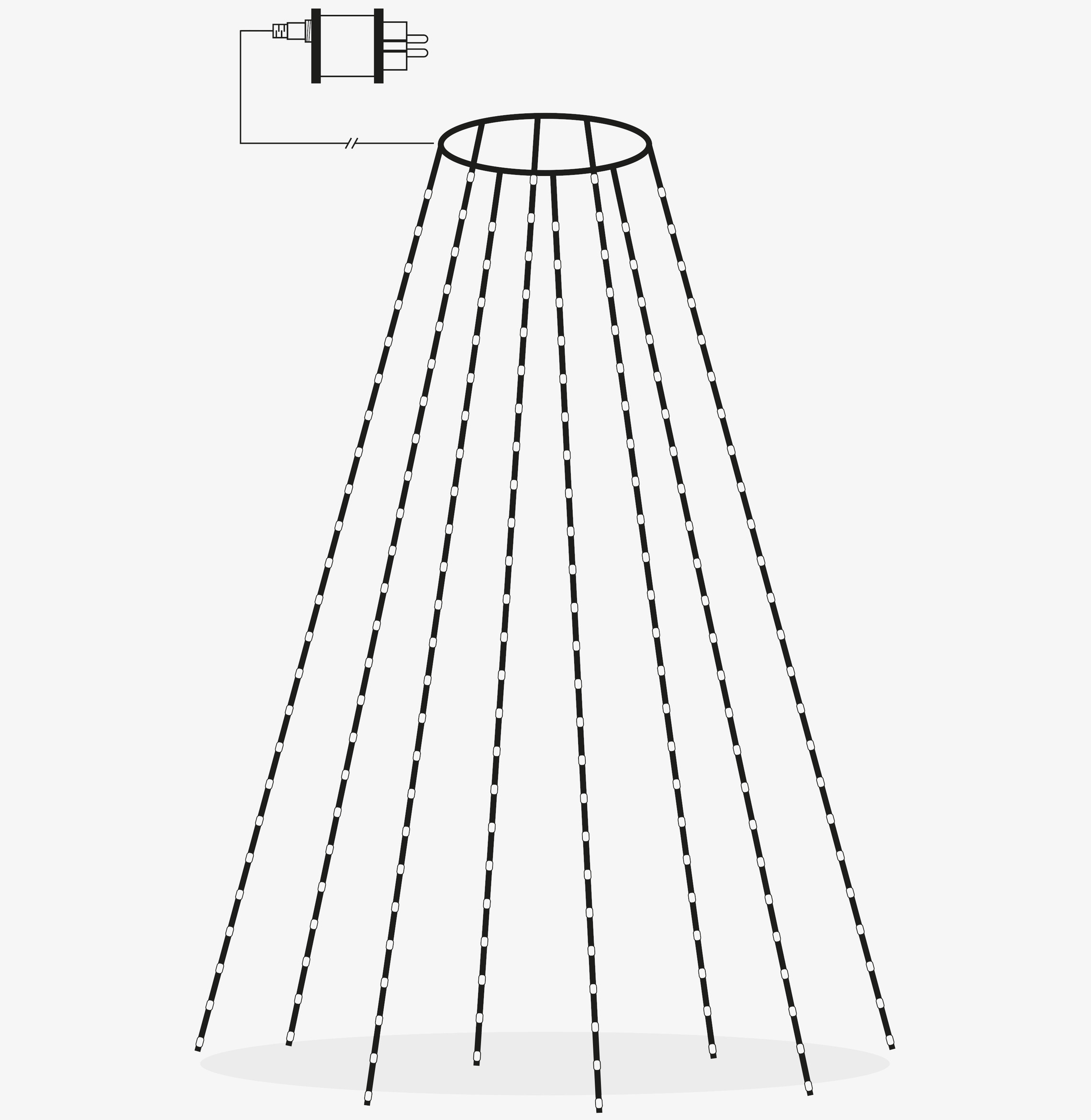 Julgransslinga Dew Drop Micro från Star Trading i gran