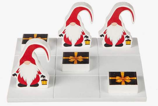 Tre i rad Tomte/Paket från Different Design på spelbräda