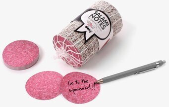 Bild av kreativ anteckningsprodukt med salamilook