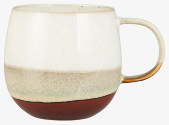 Bild av elegant stengodsmugg med färgskiftningar