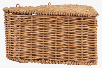 Bild av elegant flätad förvaringsbox med fyra fack