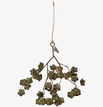 Bild av dekorativ hängande gren med blommor