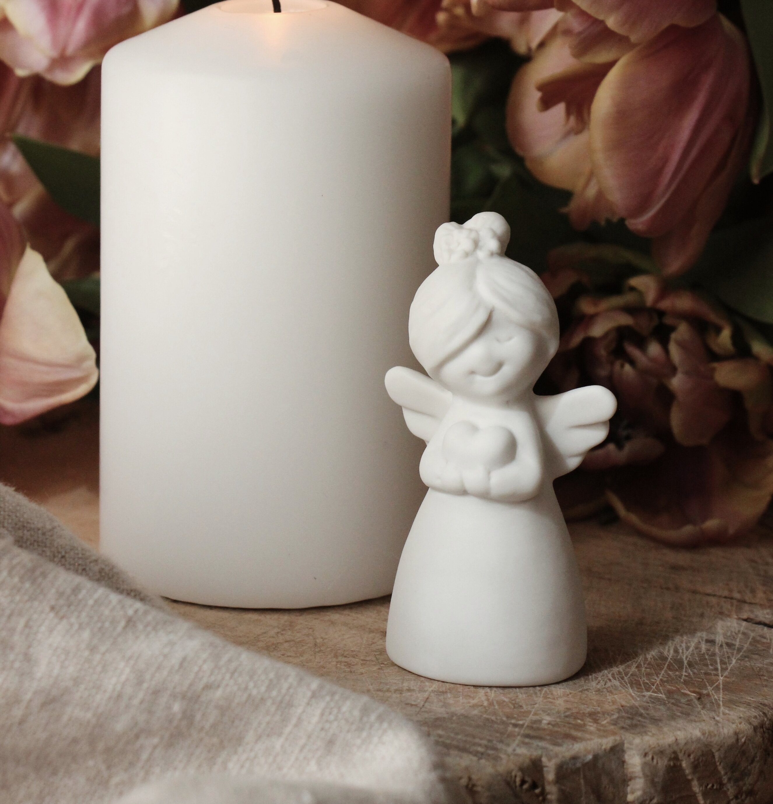 Skyddsängeln Inkl Gåvobox från Majas Cottage med blockljus