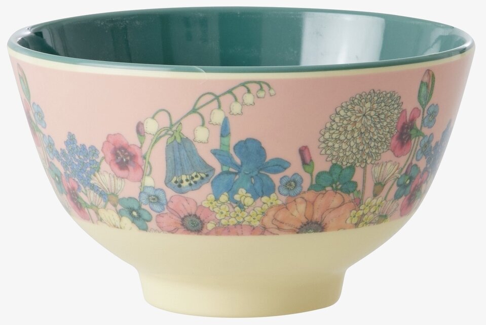 Liten Skål Flower Collage Print från Rice med blommönster