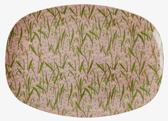 Bild av rektangulär tallrik med snödroppsmönster