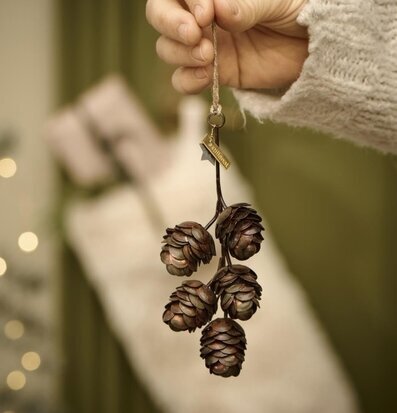 Bild av handgjord dekoration med naturliga element