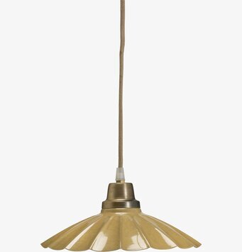 Bild av elegant guldfärgad fönsterlampa med stilren design