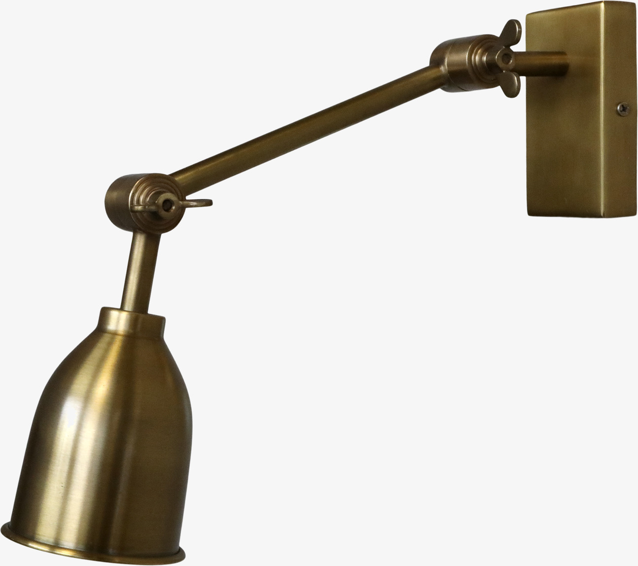 Vägglampa Antik Mässing från Chic Antique med justerbar arm