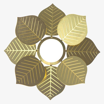 Bild av detaljrik ljusmanchett med bladformade mönster