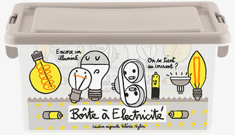 Bild av humoristisk och funktionell förvaringslåda