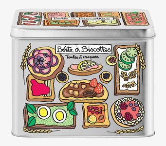 Bild av stilfull plåtburk för kex och knäckebröd