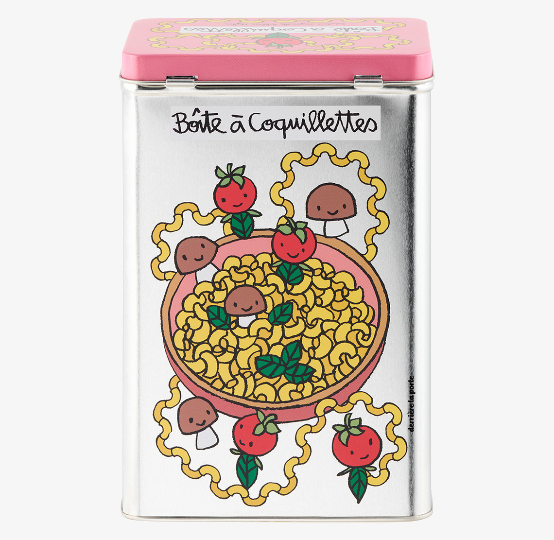 Plåtburk Pasta Rosa från Derriére la porte med lekfull design