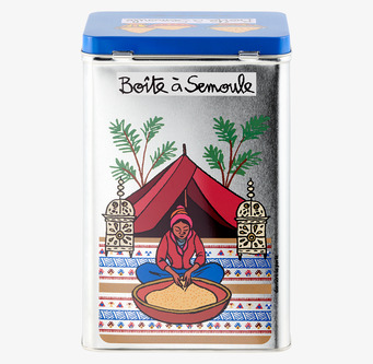 Bild av färgglad plåtburk med orientalisk design